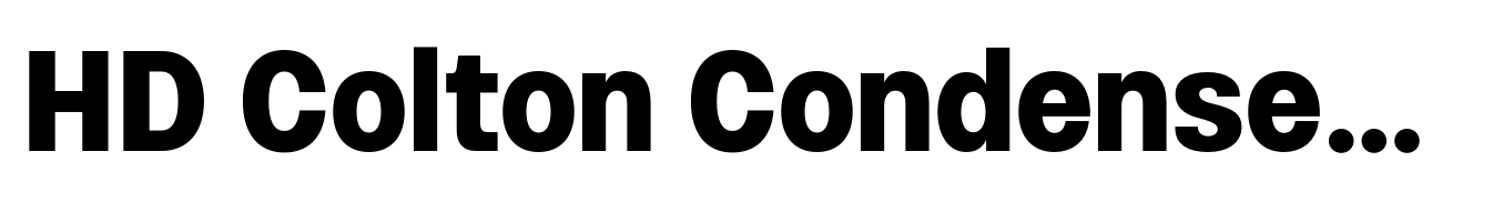 HD Colton Condensed Bold
